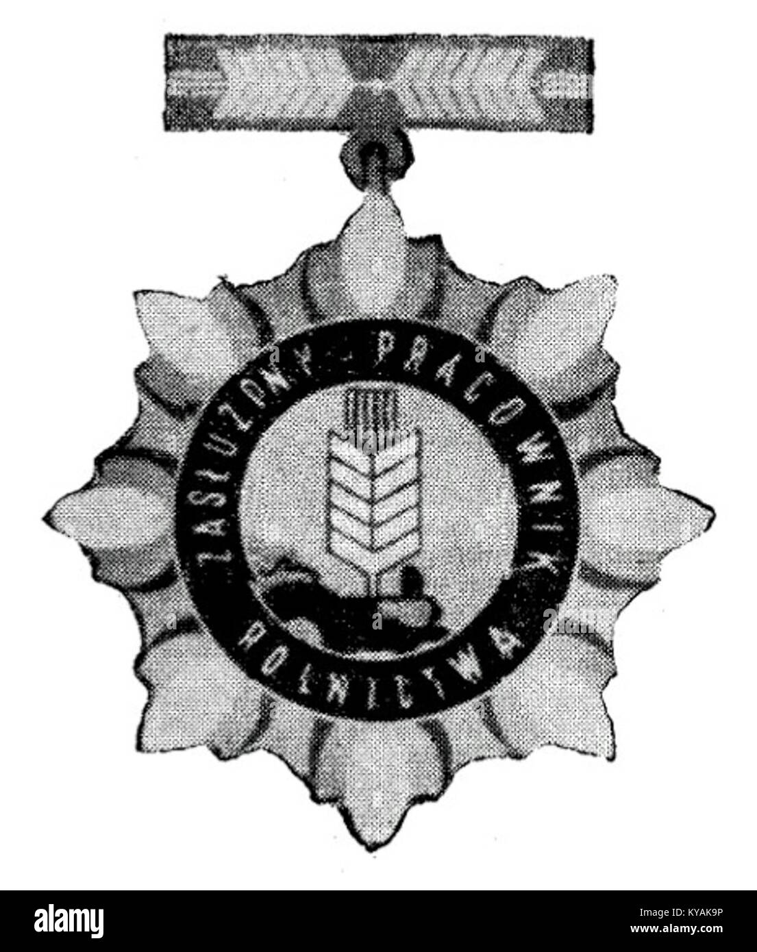 Odznaka „Zasłużony Pracownik Rolnictwa” Stock Photo