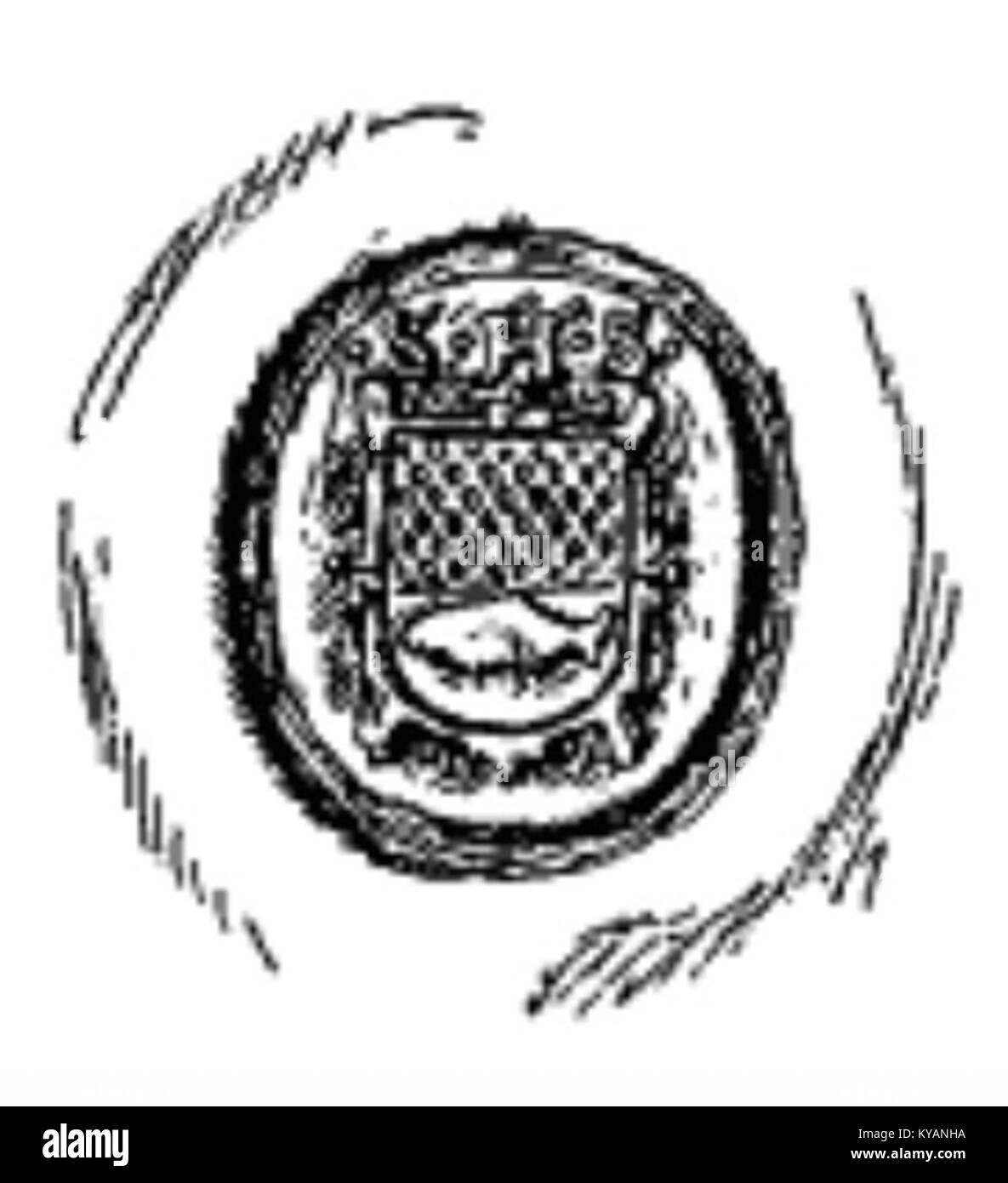 Seal of Sigfrid Henriksson Sarfve (c 1590) Stock Photo