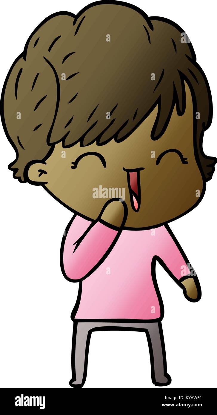 cartoon laughing woman Stock Vector Image & Art - Alamy