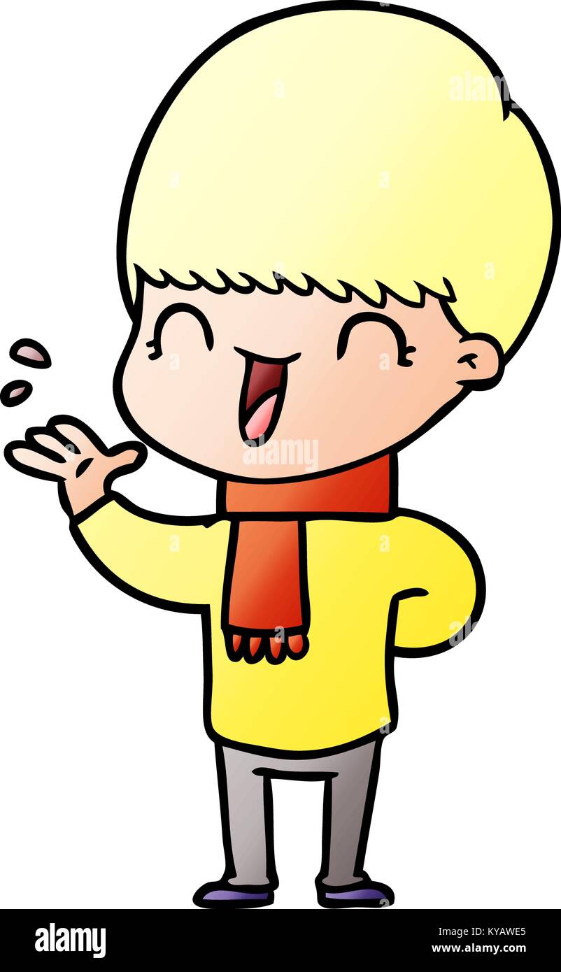 happy cartoon boy Stock Vector Image & Art - Alamy