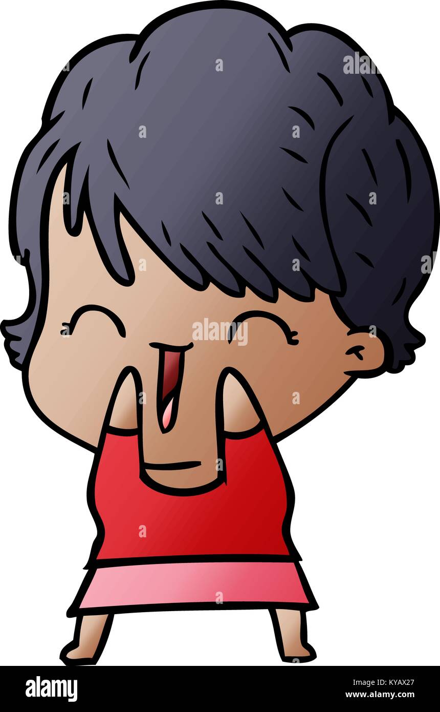 cartoon laughing woman Stock Vector Image & Art - Alamy