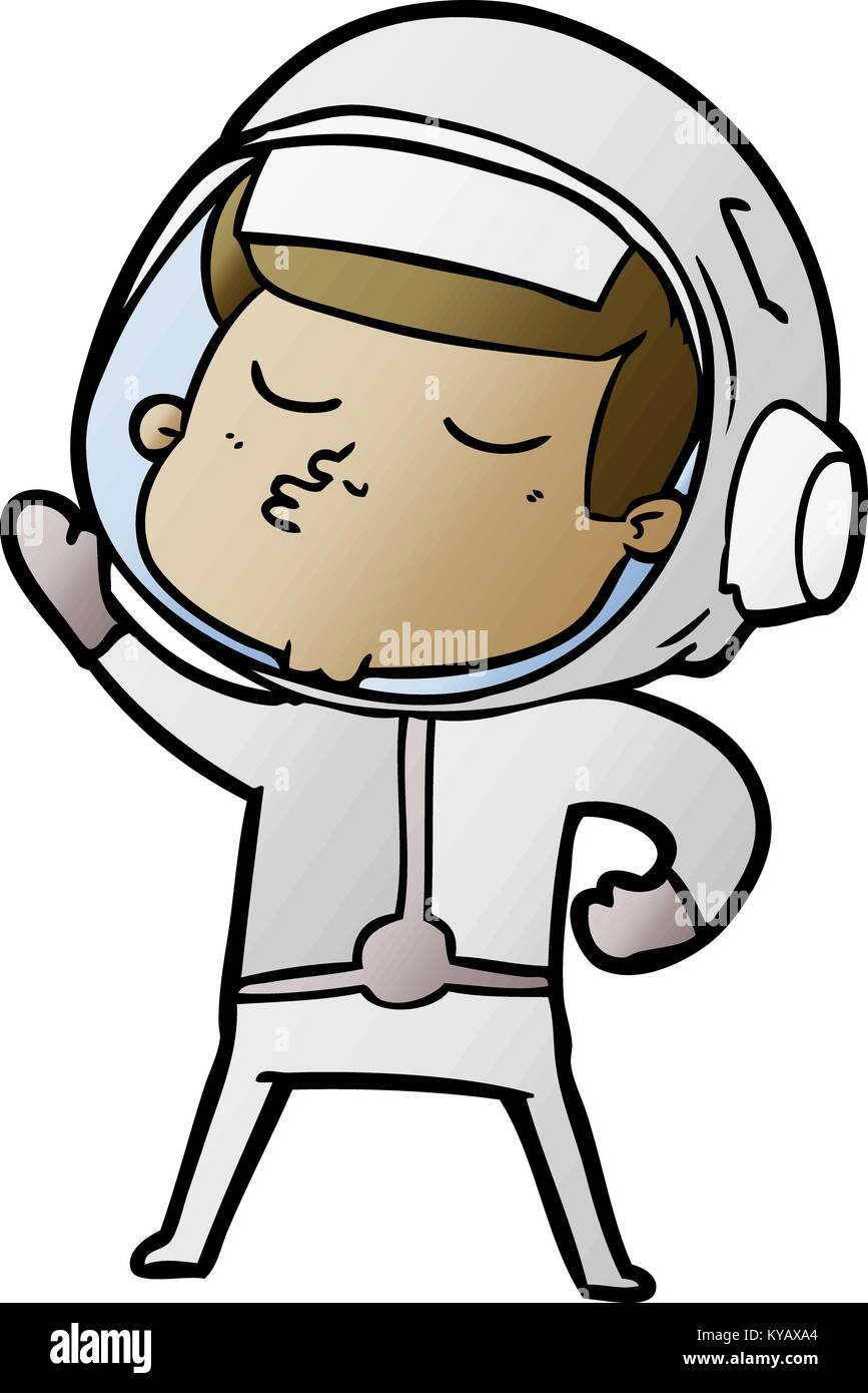 Cartoon Confident Astronaut Stock Vector Image And Art Alamy 4754