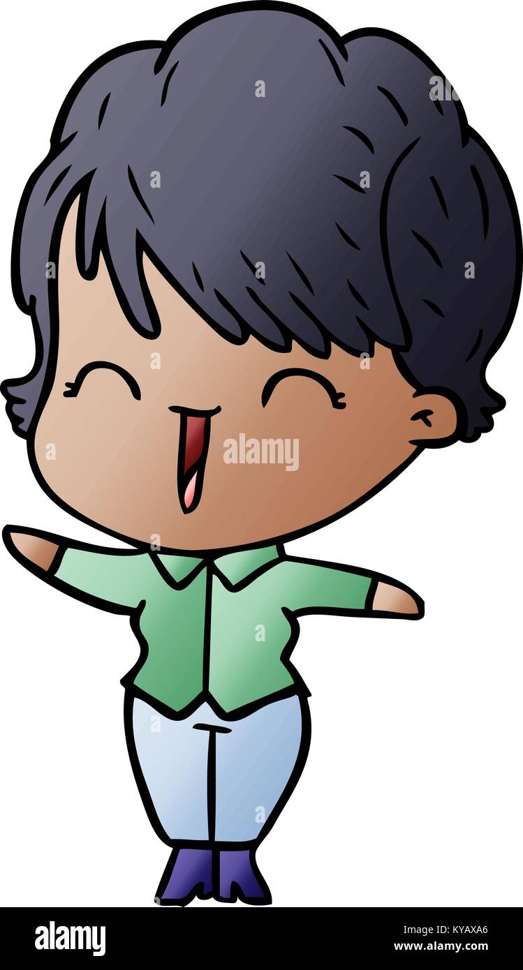 cartoon laughing woman Stock Vector Image & Art - Alamy