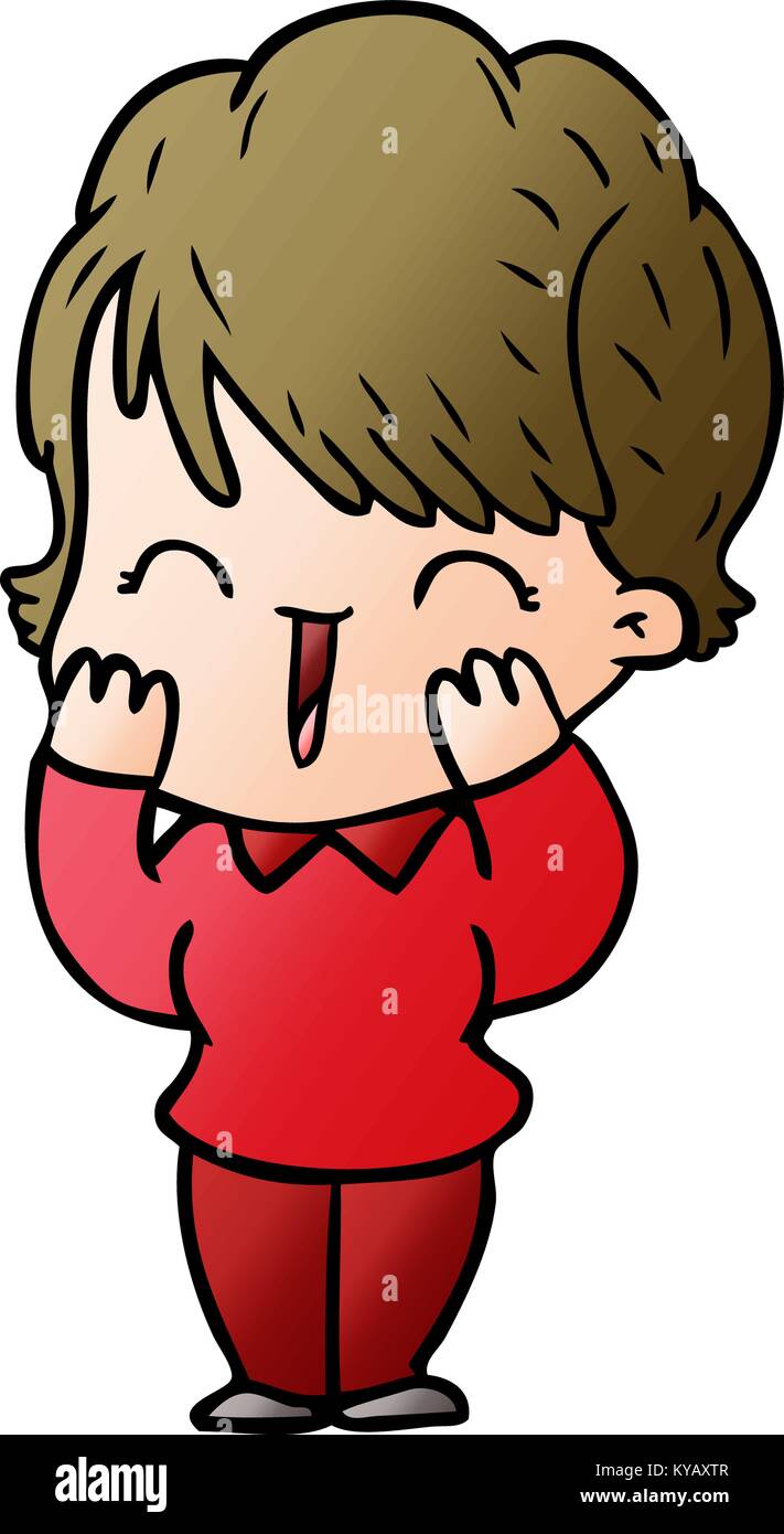 cartoon laughing woman Stock Vector Image & Art - Alamy