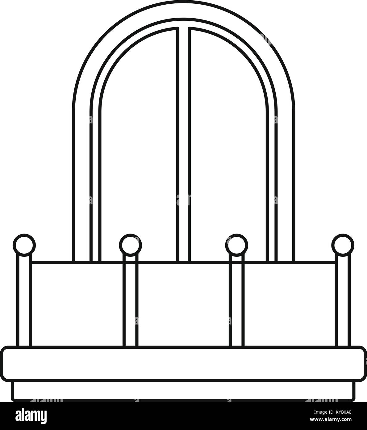 Arched window icon. Outline illustration of arched window vector icon ...