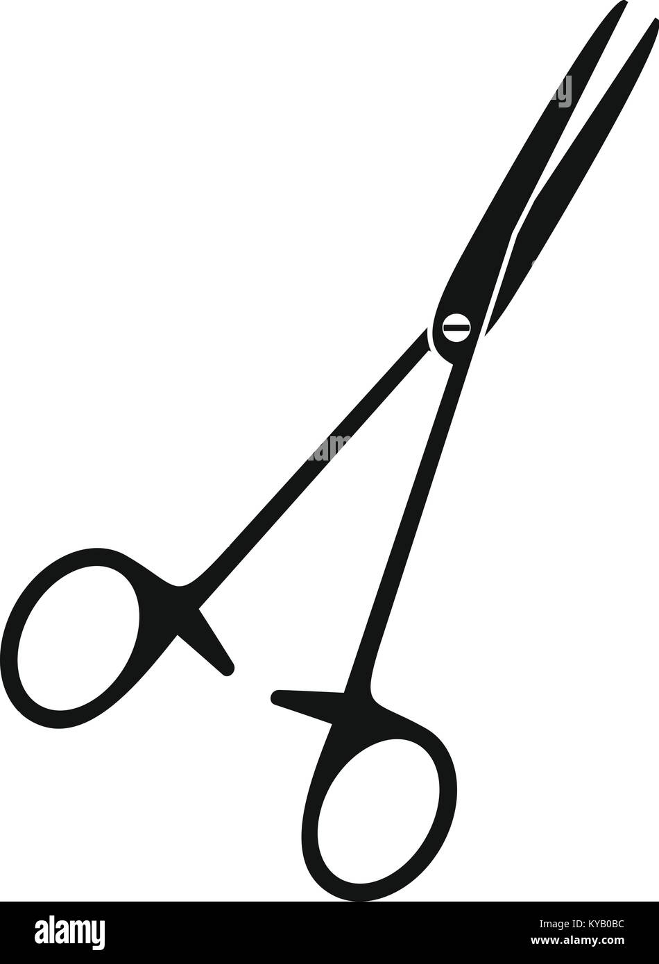 Medical clamp scissors icon. Simple illustration of medical clamp scissors vector icon for web
