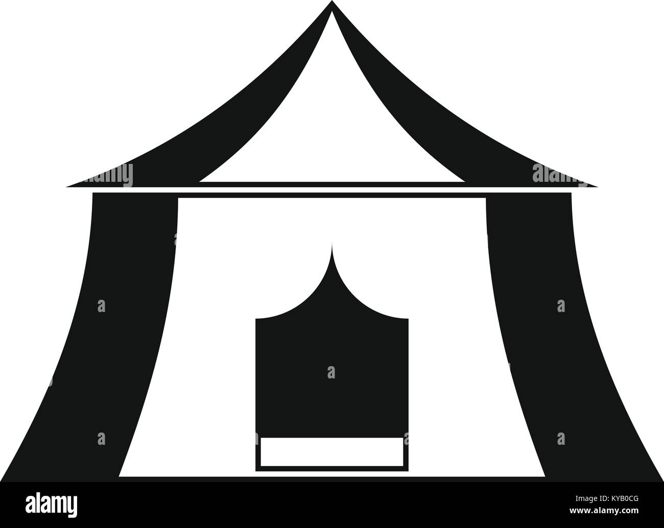 Hiking pavilion icon. Simple illustration of hiking pavilion vector ...