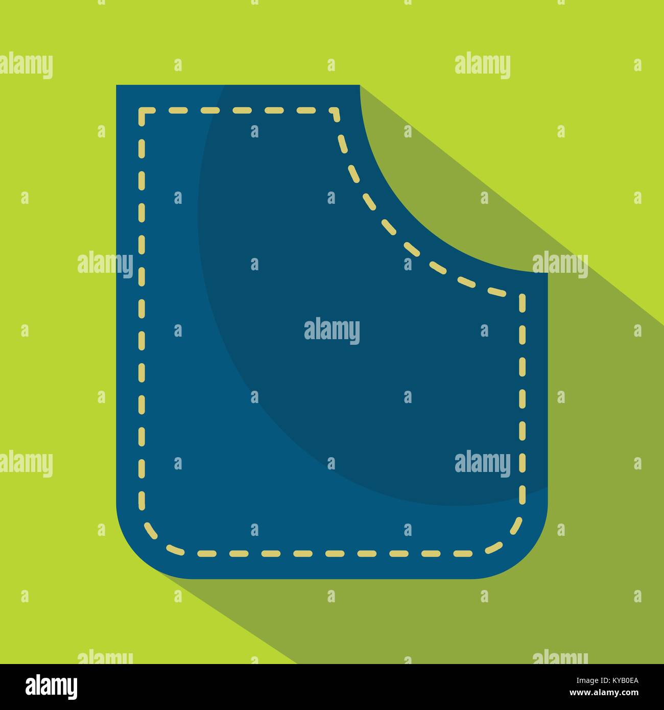 Blue pocket icon. Flat illustration of blue pocket vector icon for web ...