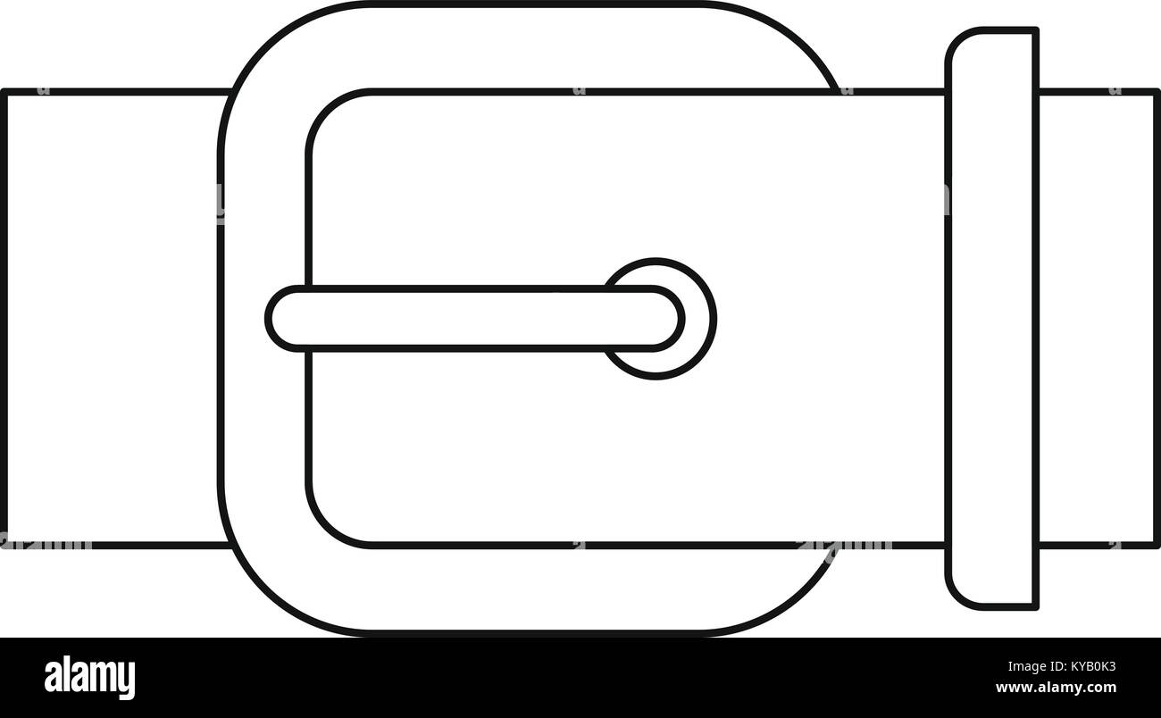 Belt buckle icon. Outline illustration of belt buckle vector icon for ...