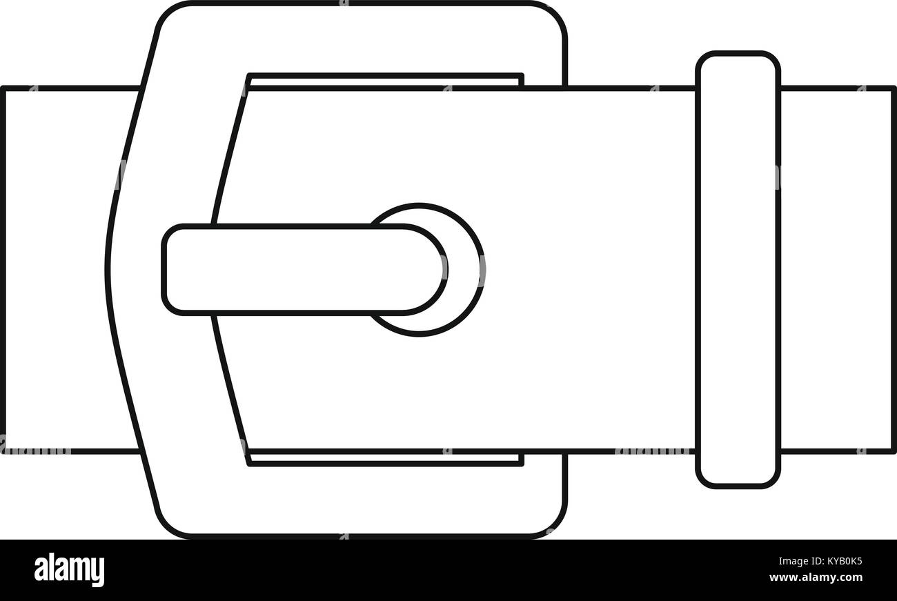 Buckle belt icon. Outline illustration of buckle belt vector icon for