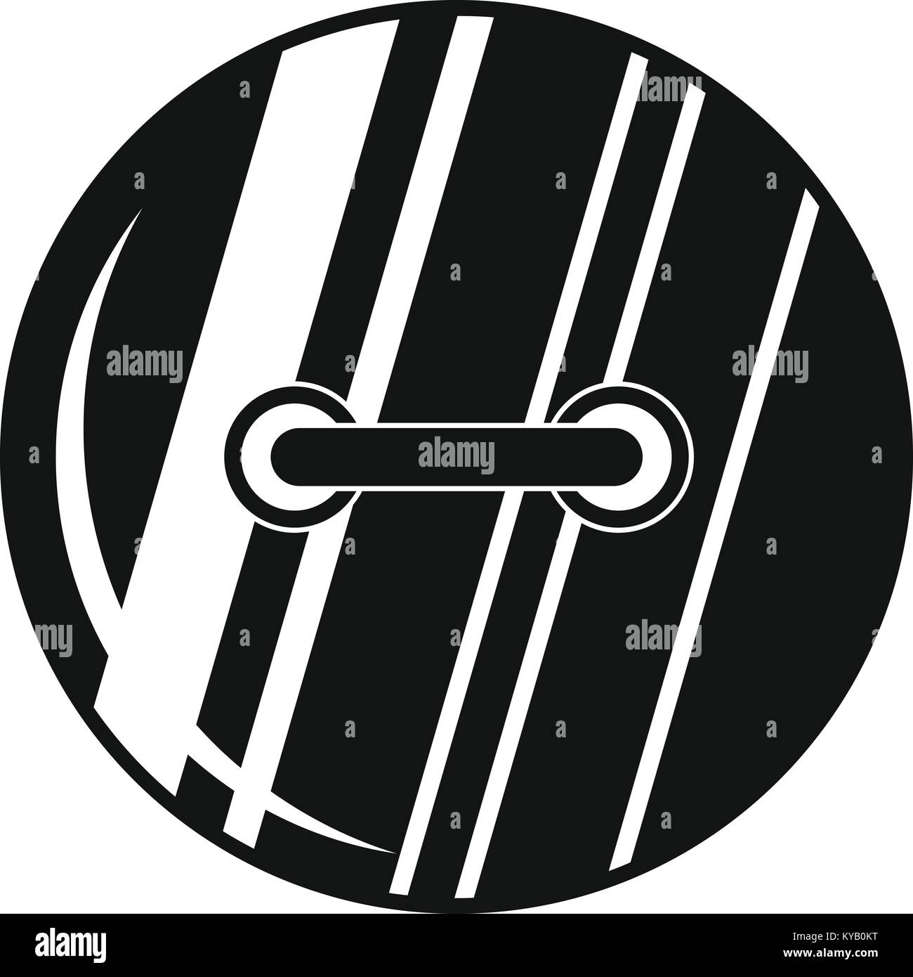 Round sewn button icon. Simple illustration of round sewn button vector ...