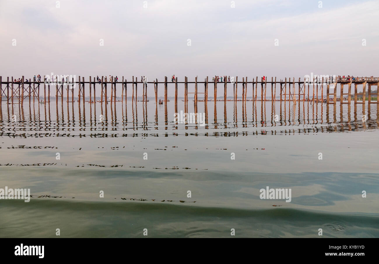 Bain Bridge Amarapura Myanmar Burma High Resolution Stock Photography ...