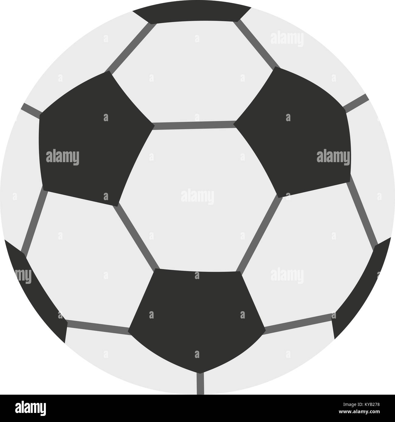 Soccer ball icon flat isolated on white background vector illustration ...