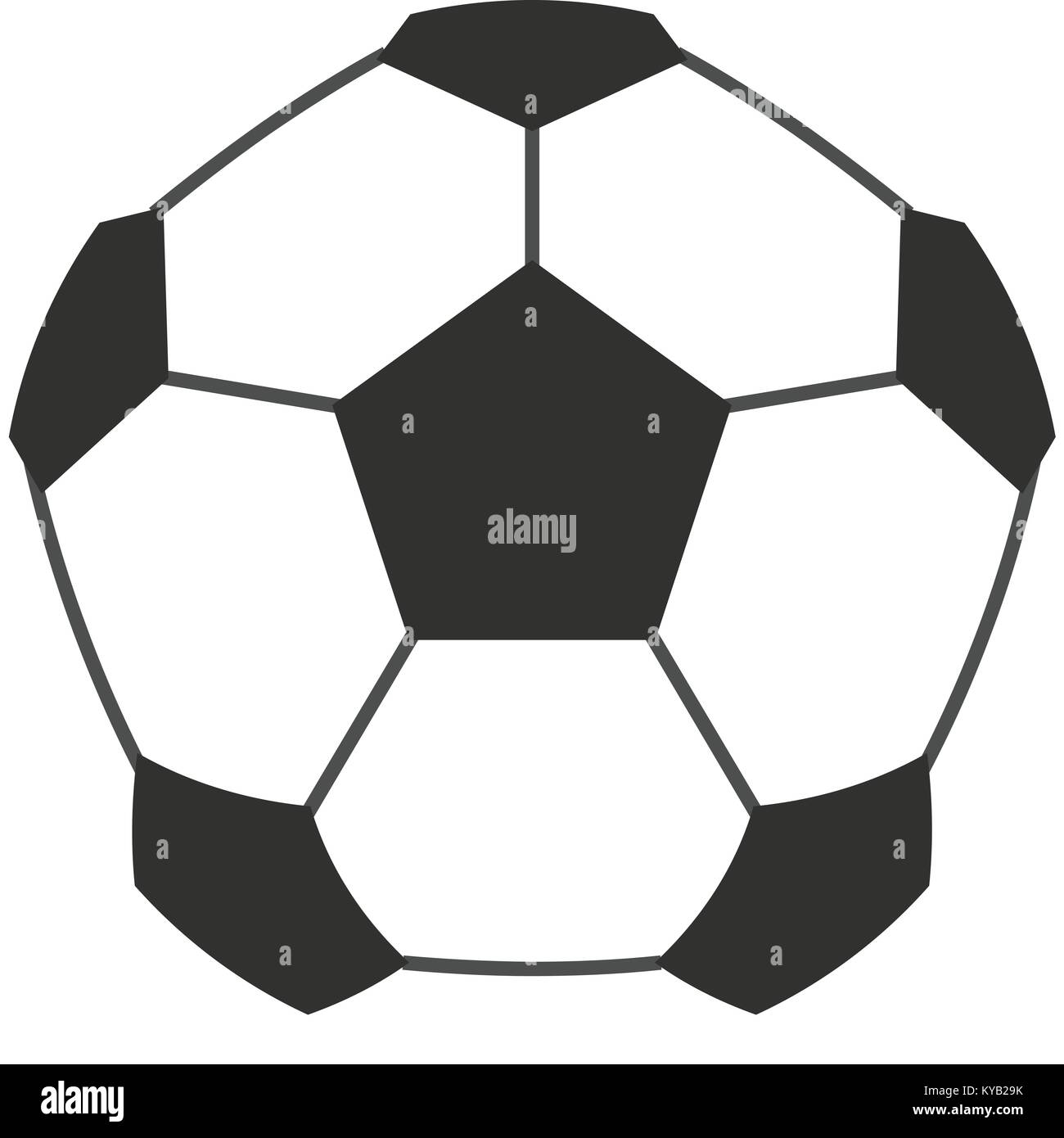 Leather soccer ball icon flat isolated on white background vector ...
