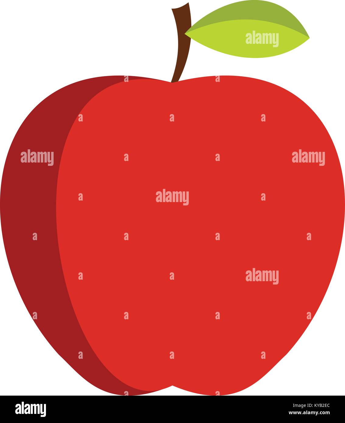 Apple icon flat isolated on white background vector illustration Stock ...