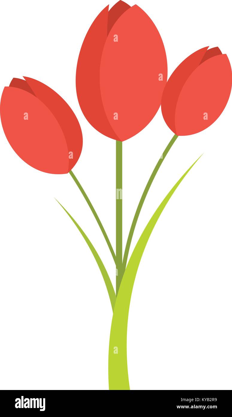 Tulips icon flat isolated on white background vector illustration Stock ...