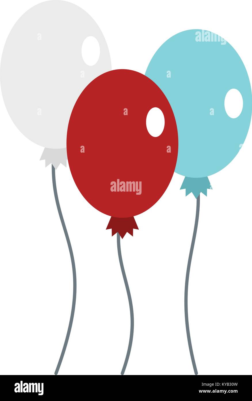 Balloons icon flat isolated on white background vector illustration ...