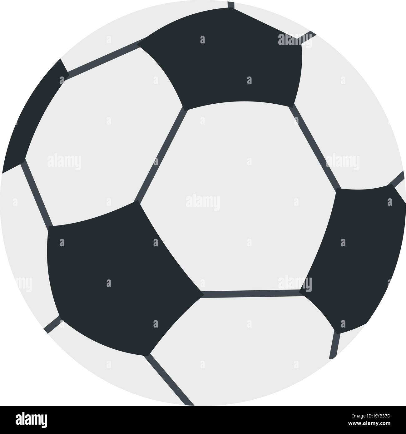 Soccer or football ball icon flat isolated on white background vector ...