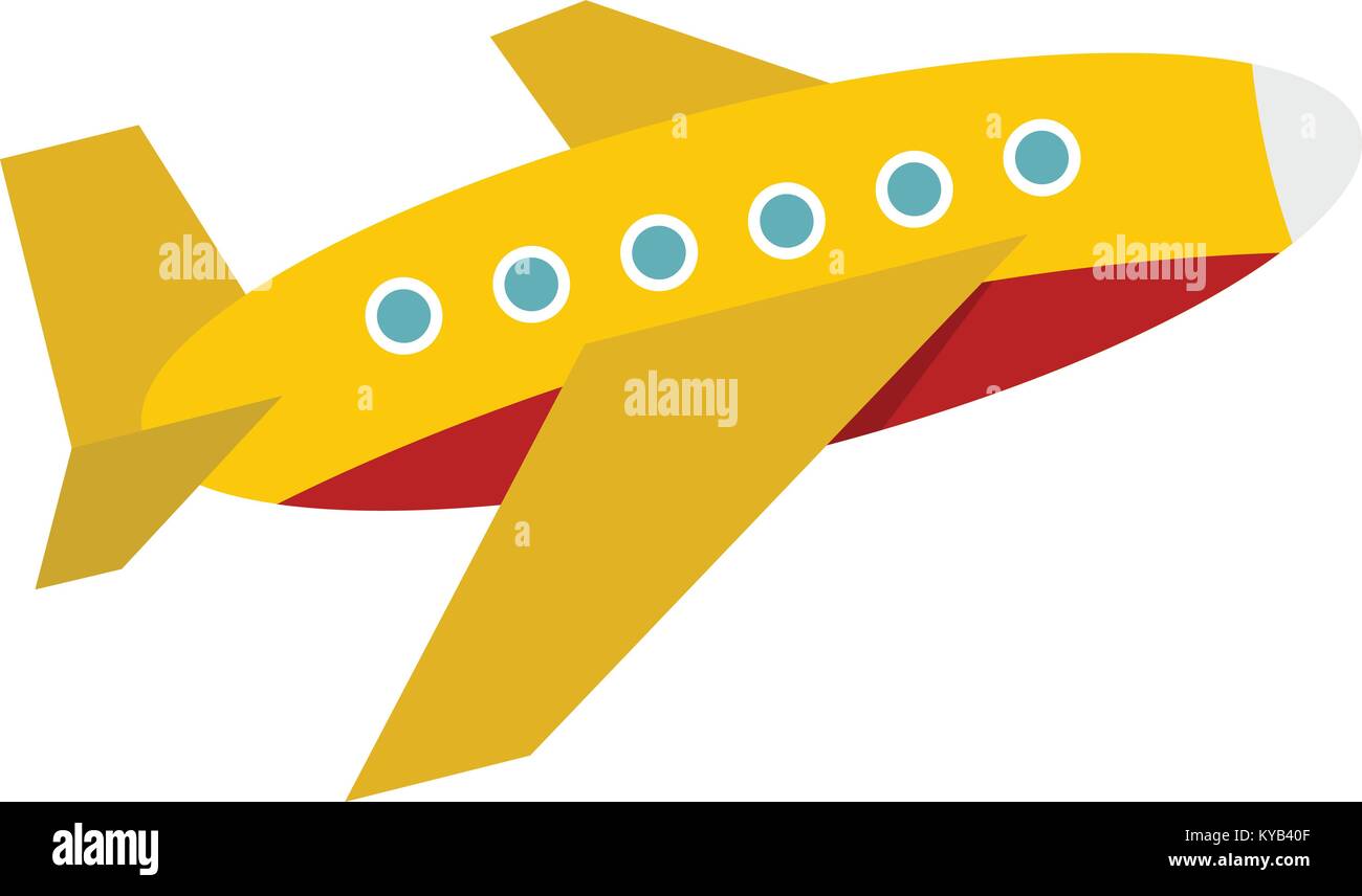 Plane icon flat isolated on white background vector illustration Stock ...