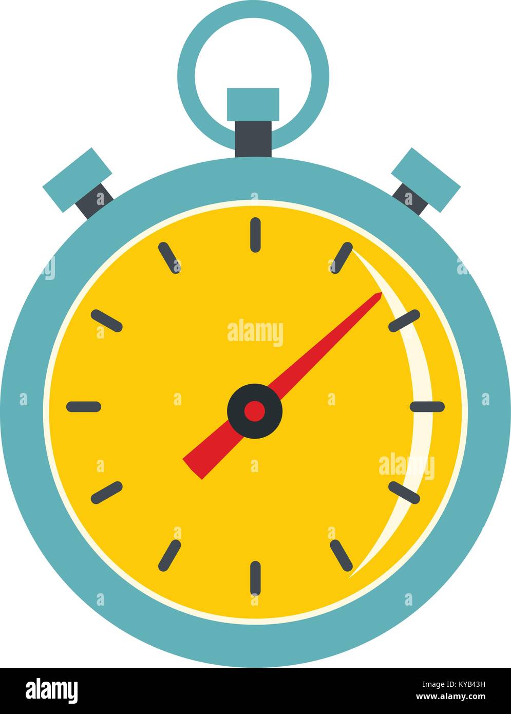 Chronometer icon flat isolated on white background vector illustration ...