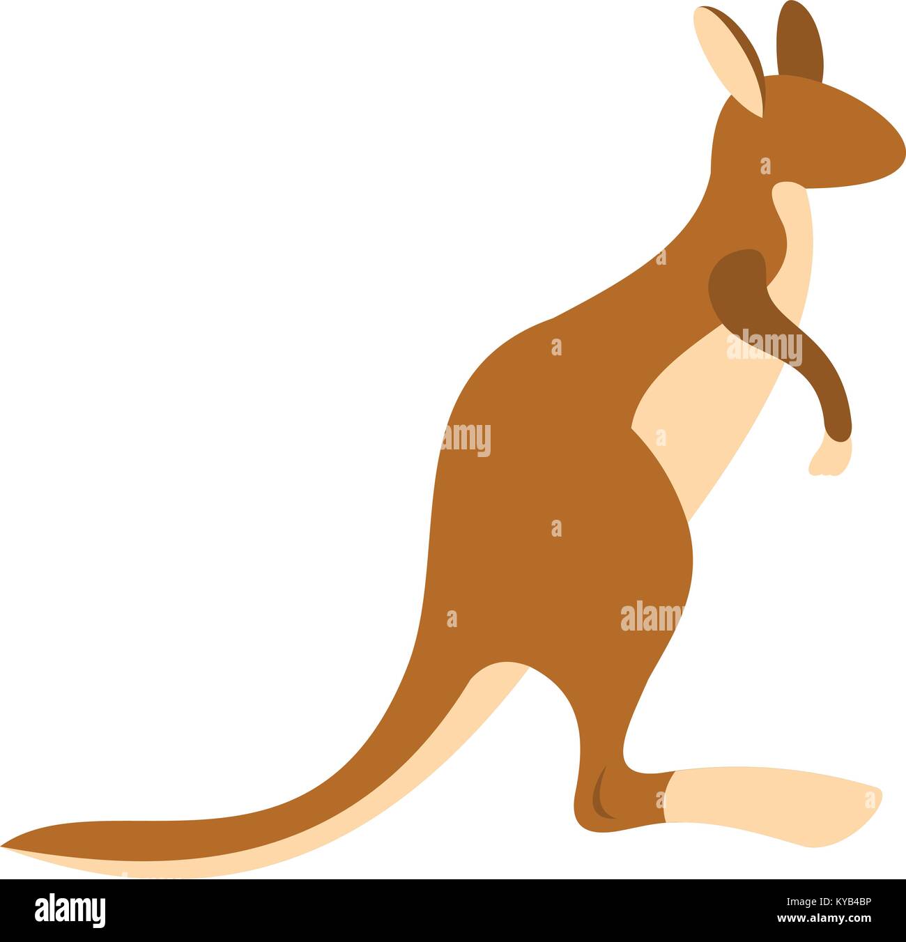 Kangaroo icon flat isolated on white background vector illustration ...