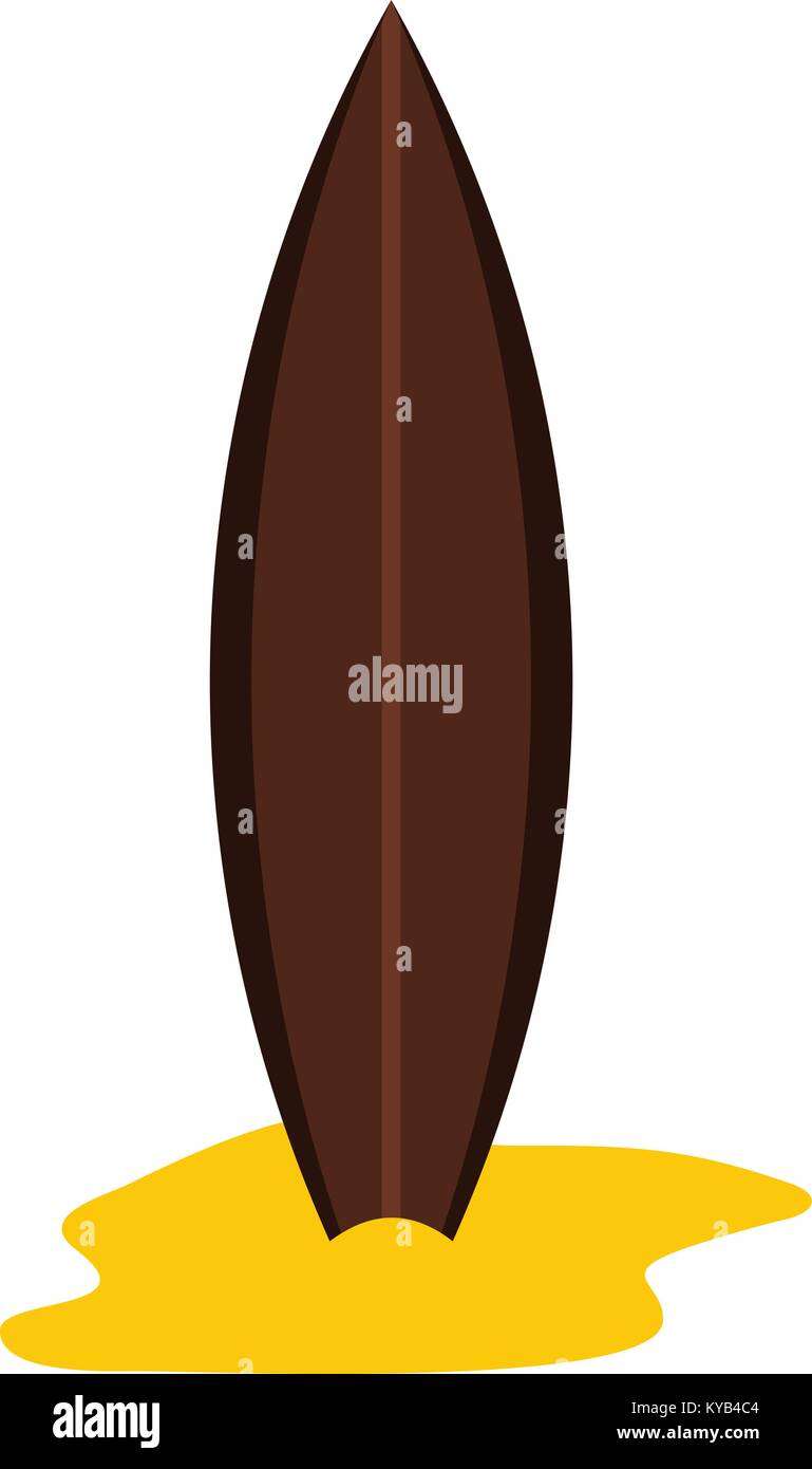 Surf board icon flat isolated on white background vector illustration ...