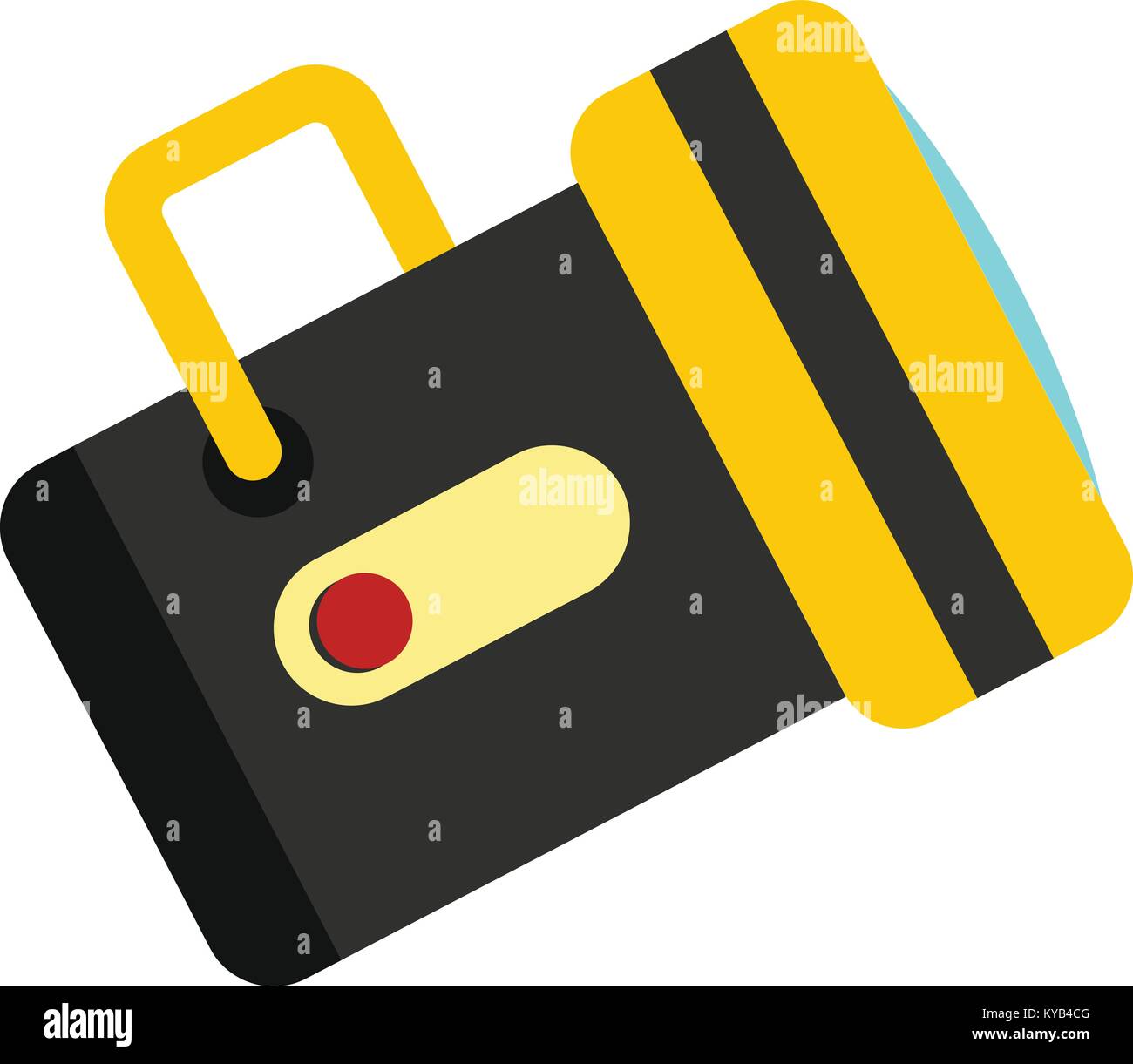Flashlight icon flat isolated on white background vector illustration ...
