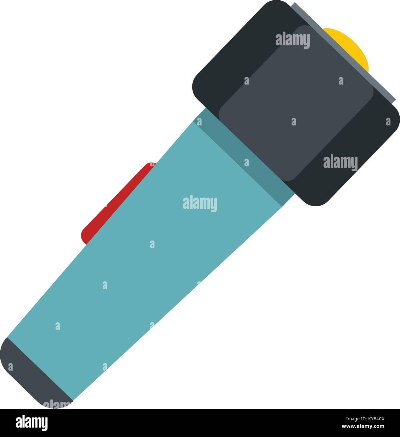 Hand flashlight icon flat isolated on white background vector ...