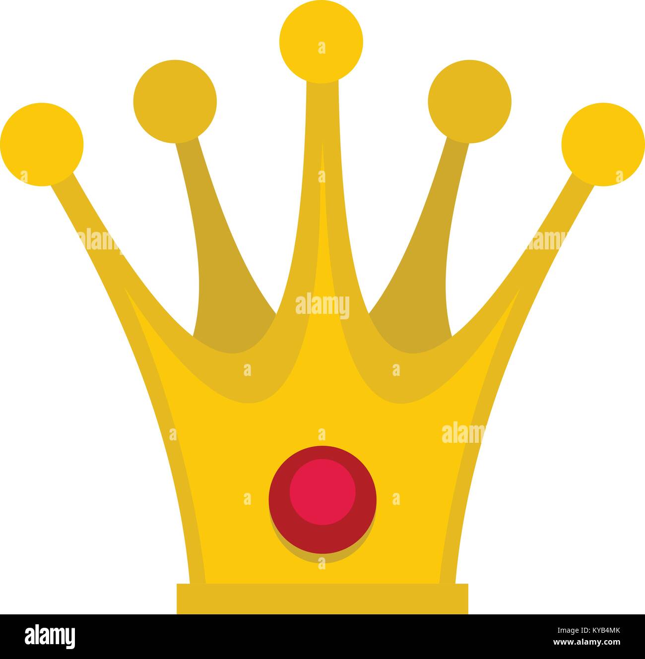 Crown icon flat isolated on white background vector illustration Stock ...