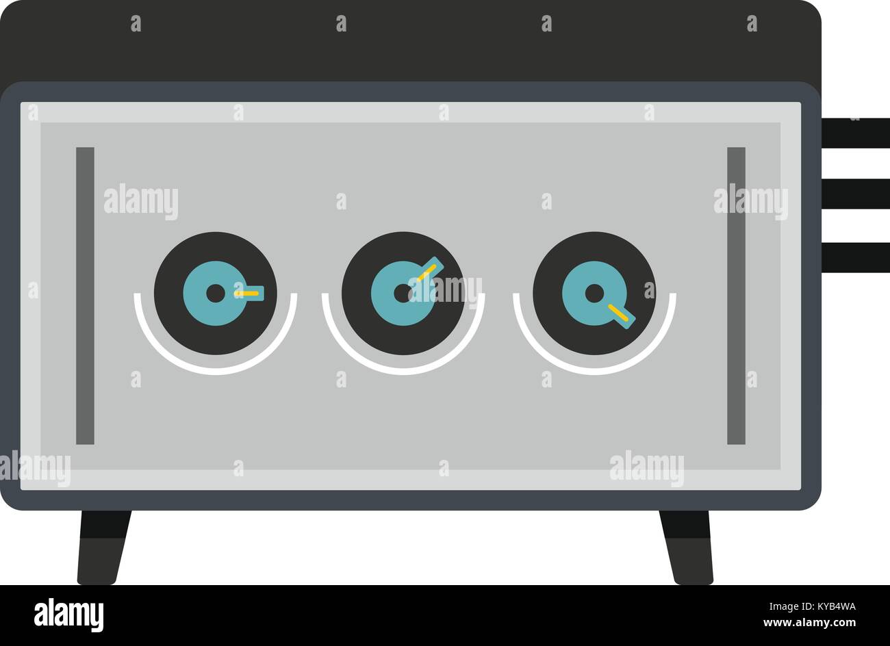 CD player icon flat isolated on white background vector illustration ...