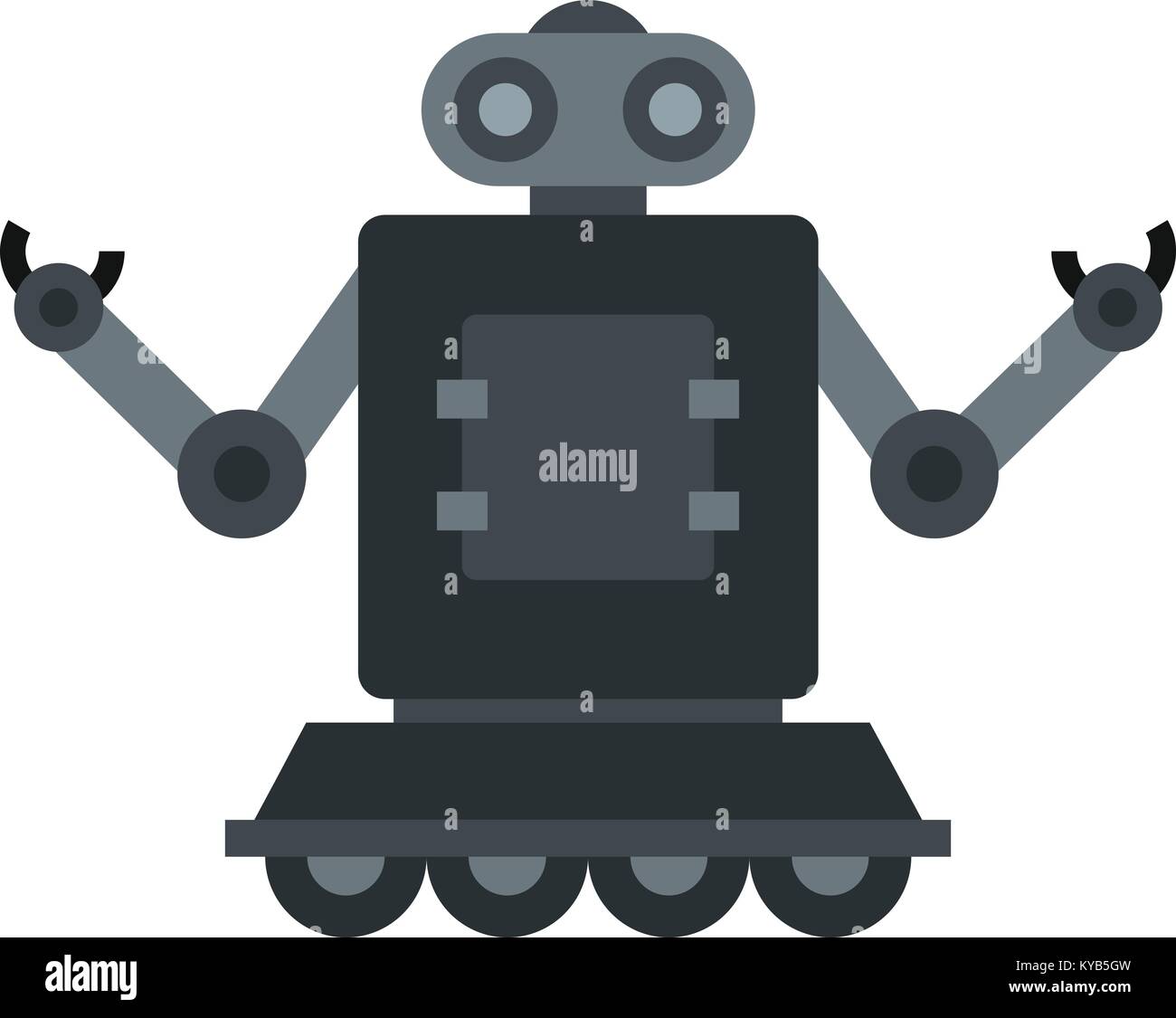 Humanoid robot on wheels Stock Vector Images - Alamy