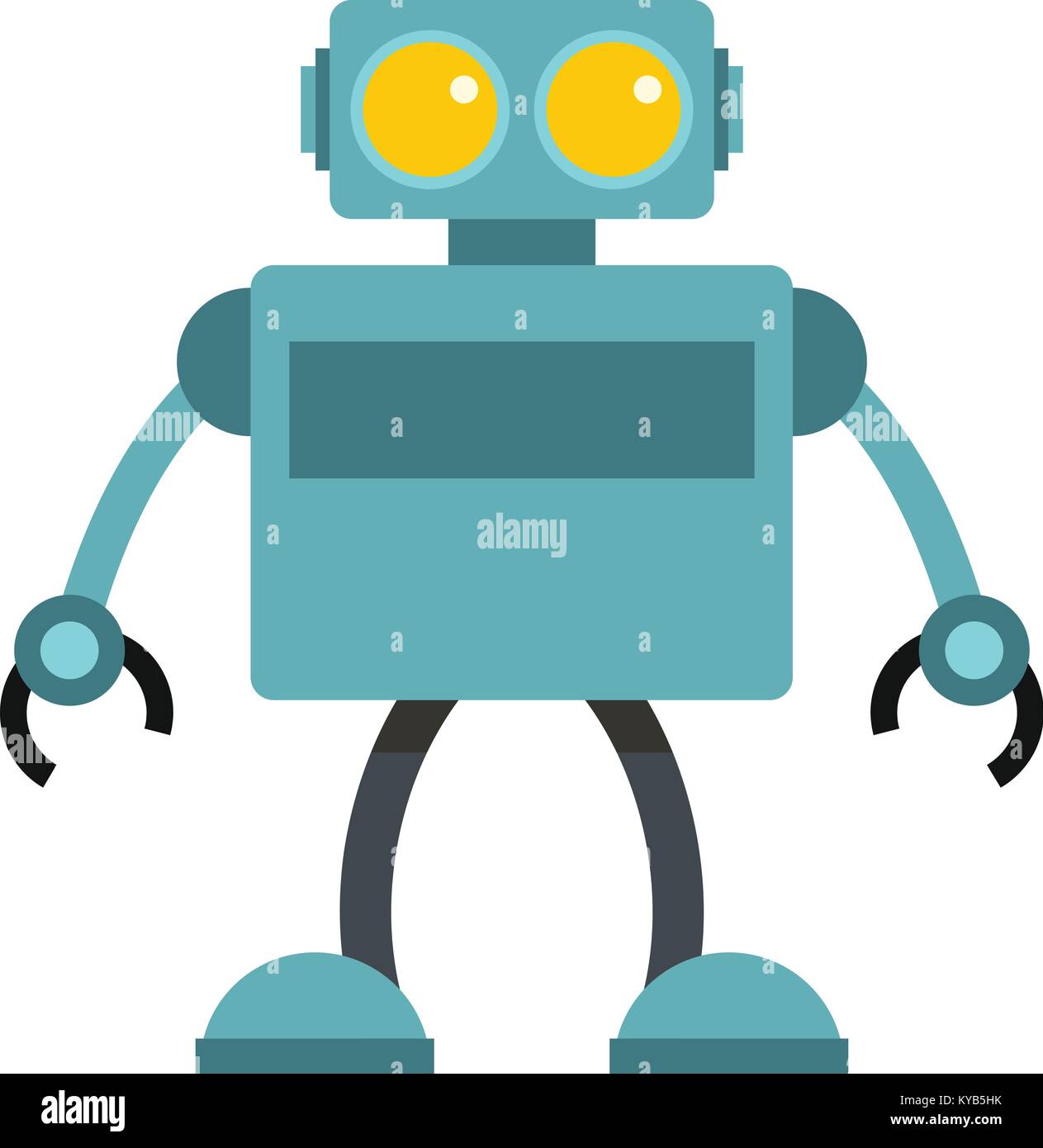 Blue mechanical robot hand icon Stock Vector Images - Alamy