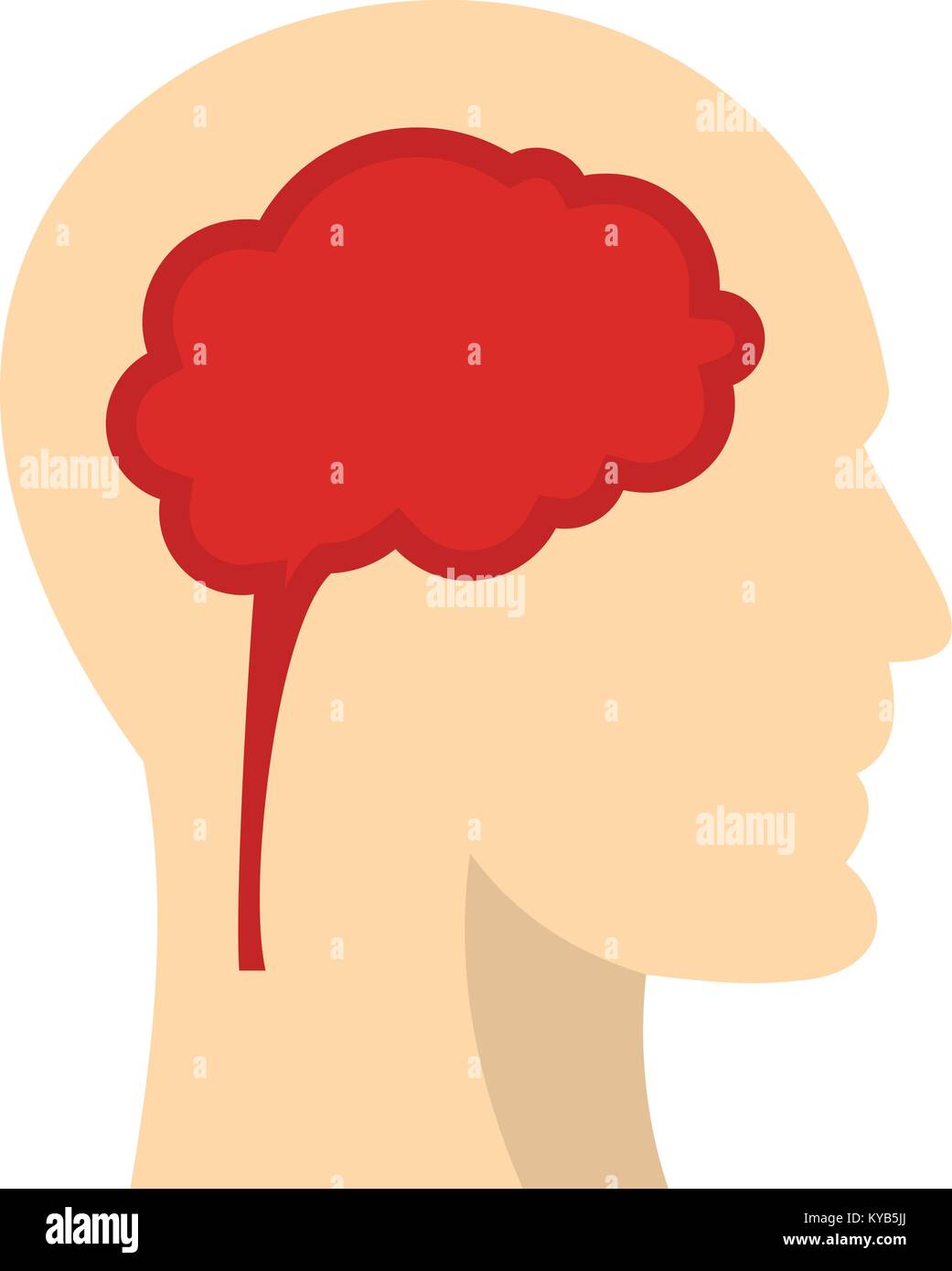 Man head silhouette with brain inside icon Stock Vector Image & Art - Alamy