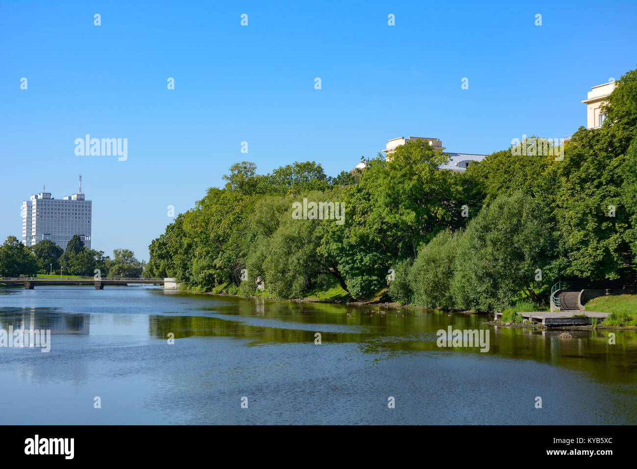 Kaliningrad, beautiful views of the Lower pond Stock Photo