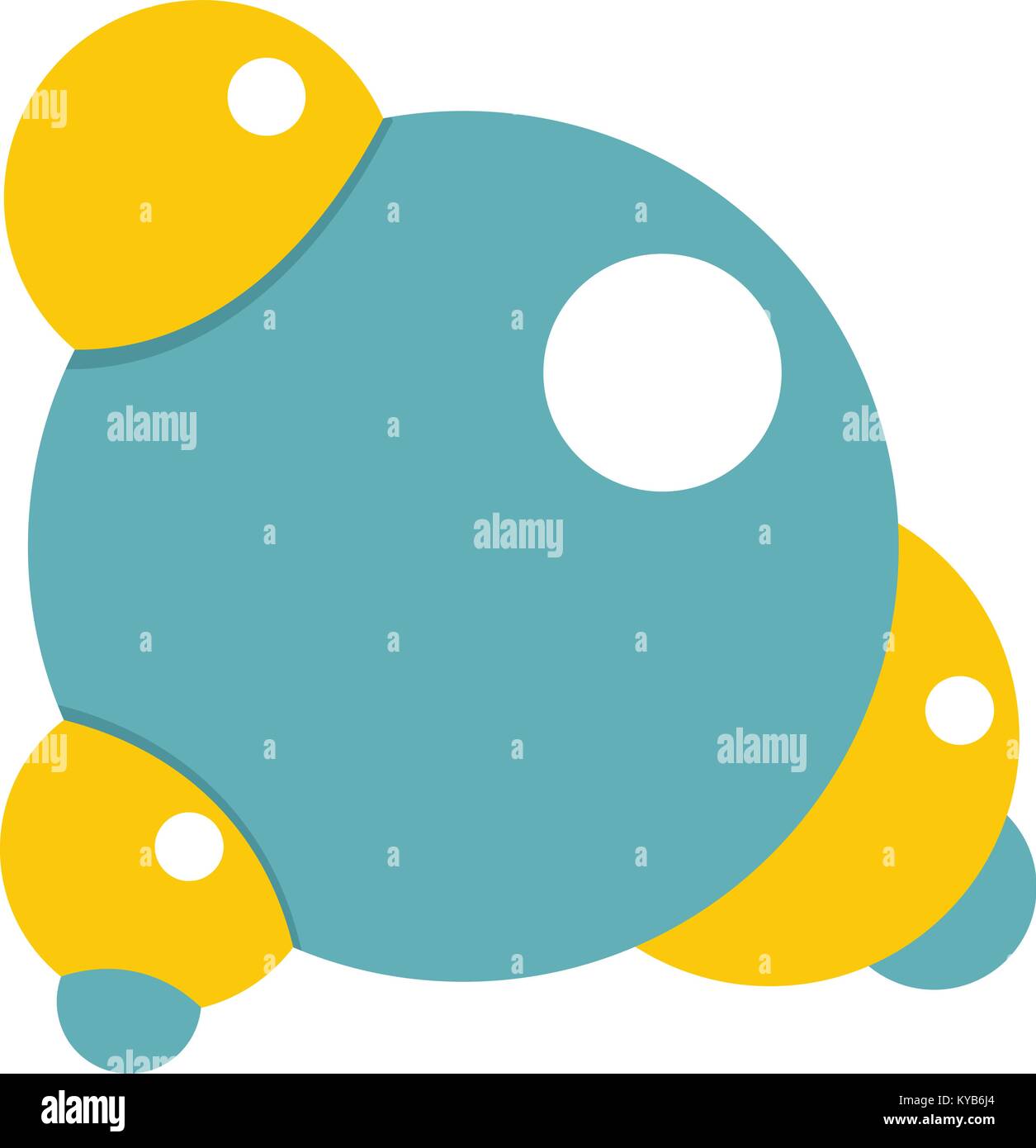 Blue molecule icon isolated Stock Vector Image & Art - Alamy