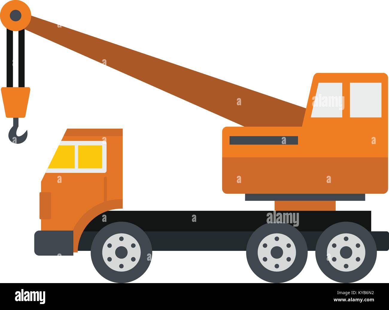 Orange truck crane icon isolated Stock Vector Image & Art - Alamy