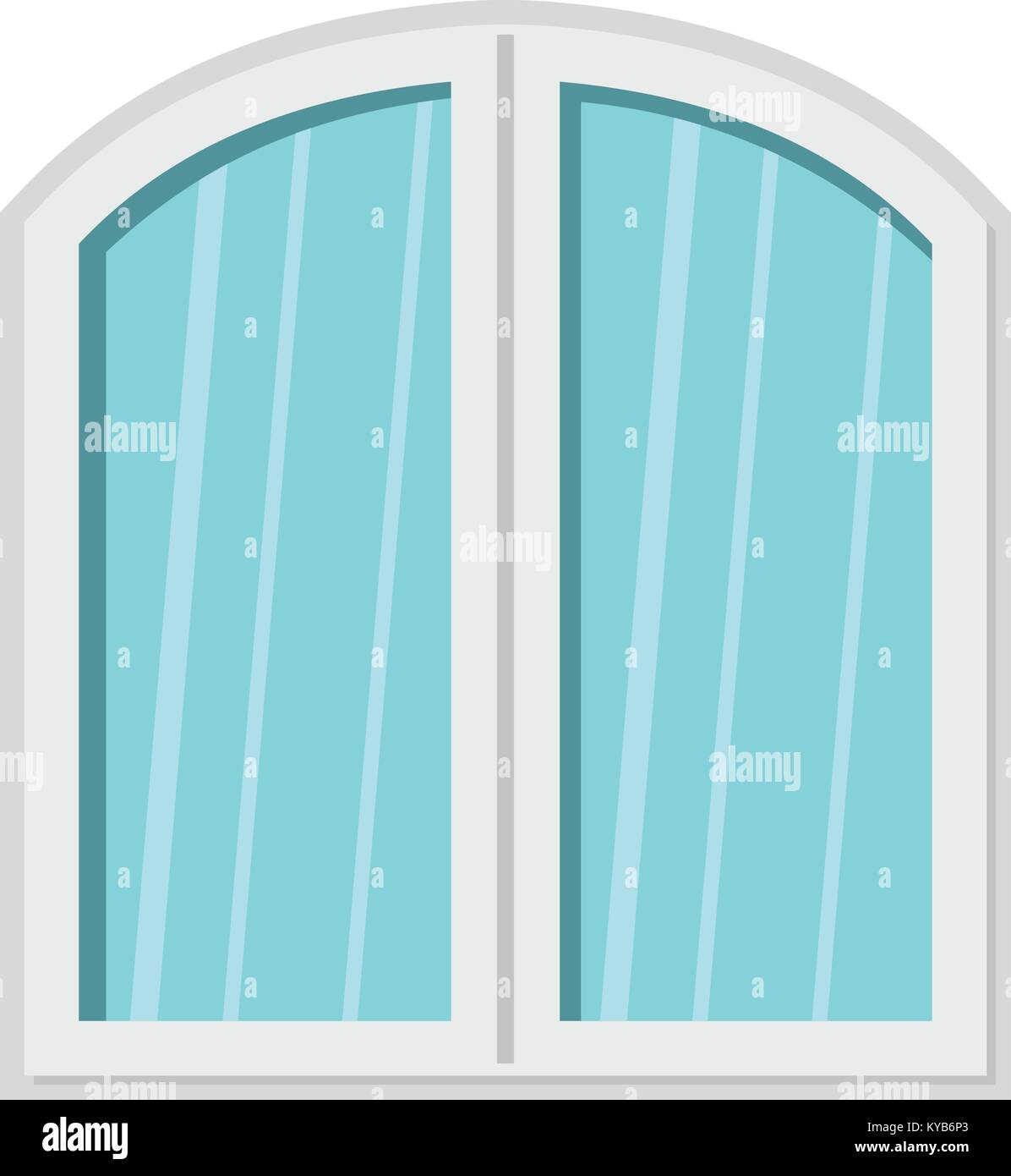 White window arched frame icon isolated Stock Vector Image & Art - Alamy