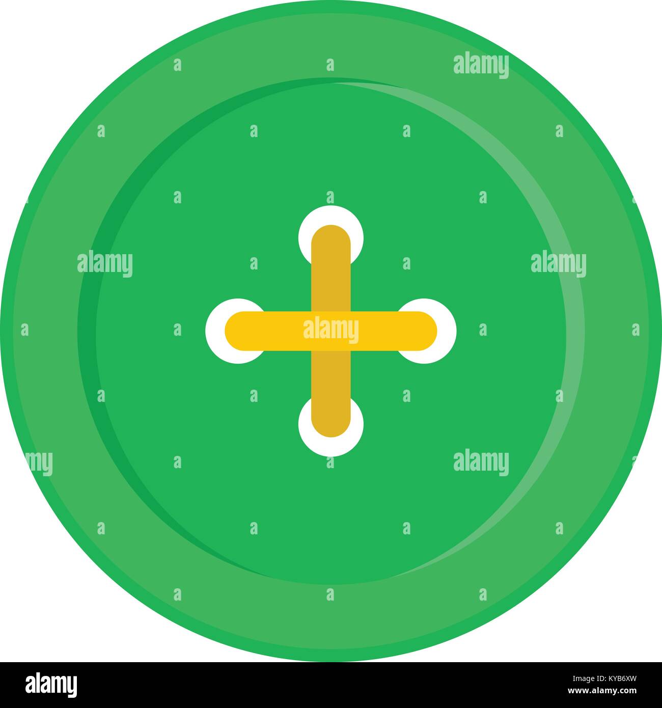 Green sewing button icon isolated Stock Vector Image & Art - Alamy