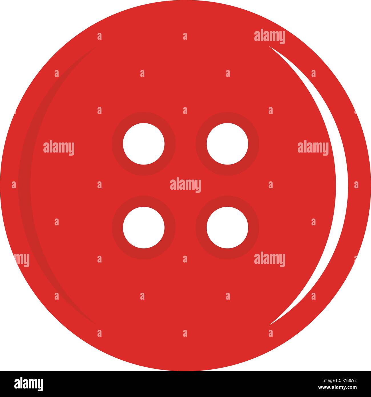 Red sewing button icon isolated Stock Vector Image & Art - Alamy
