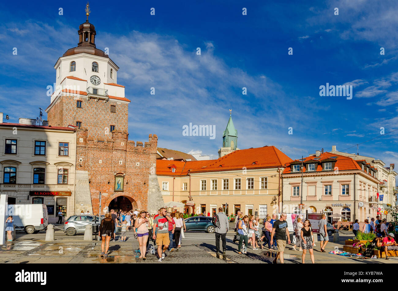 Cracow Gate, Lublin, Poland, Europe Stock Photo