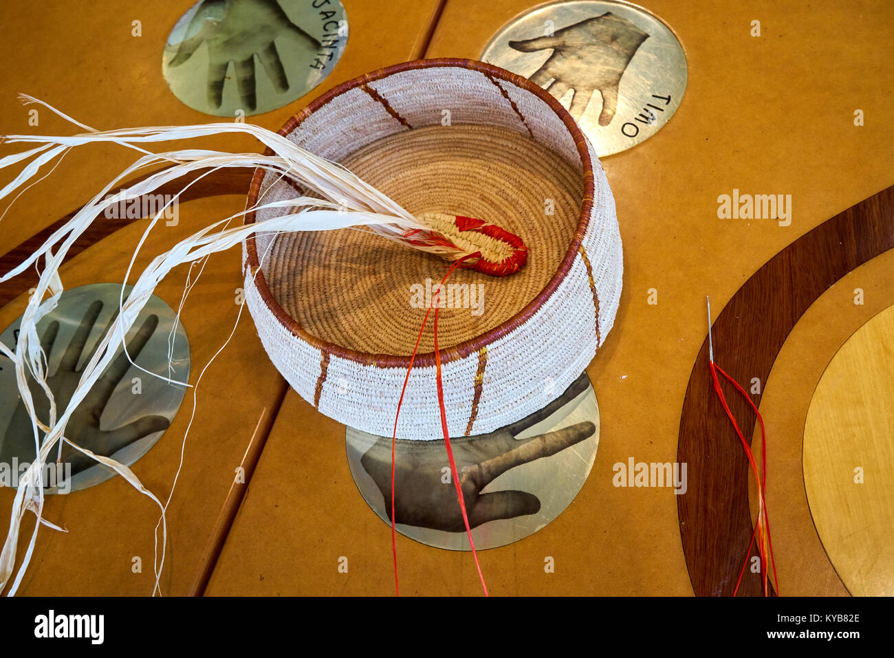 Australian aboriginal art of basket weaving. Australian Aboriginal