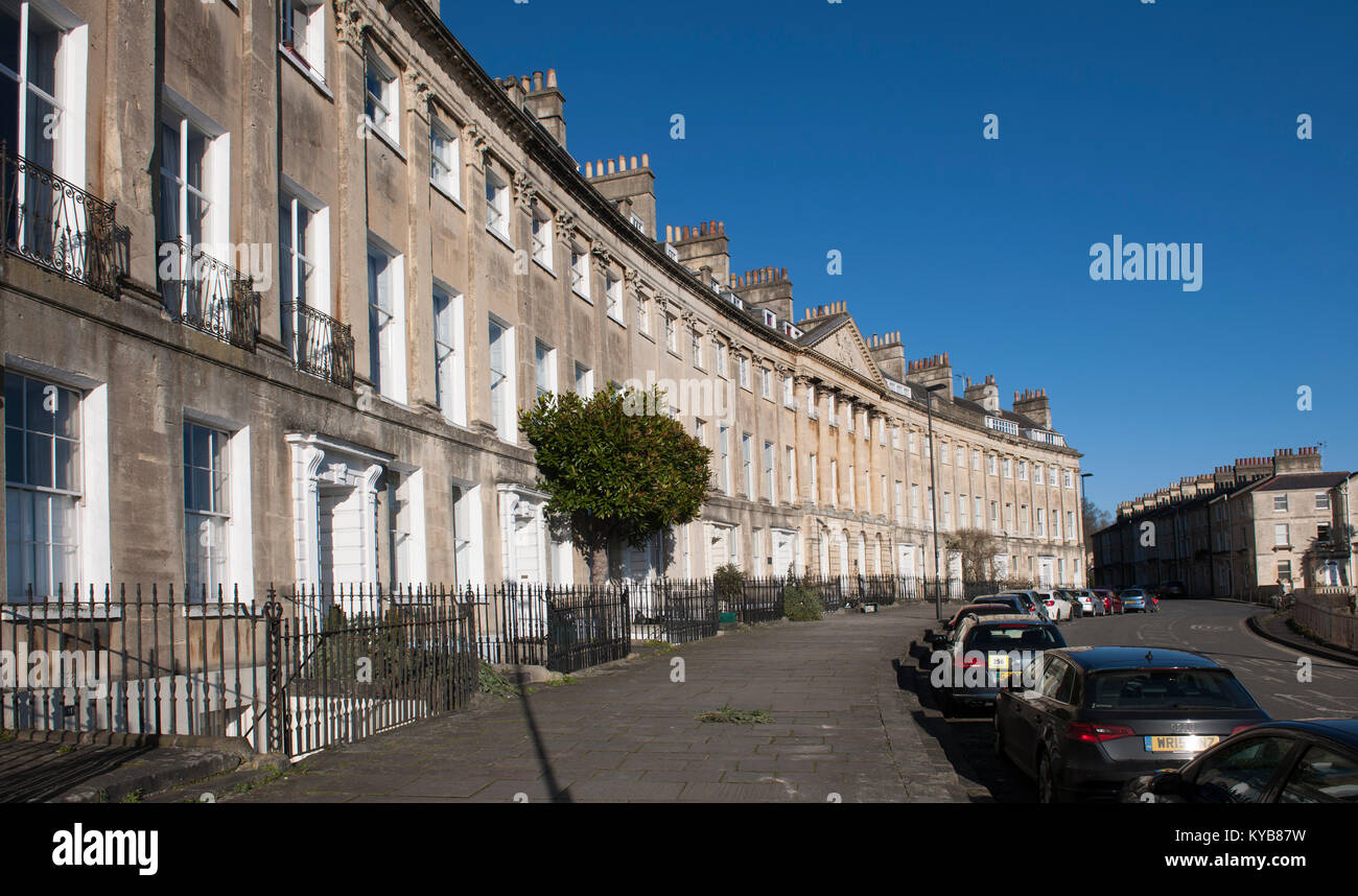 Town Housing in Camden Crescent, Bath, Somerset, England, UK