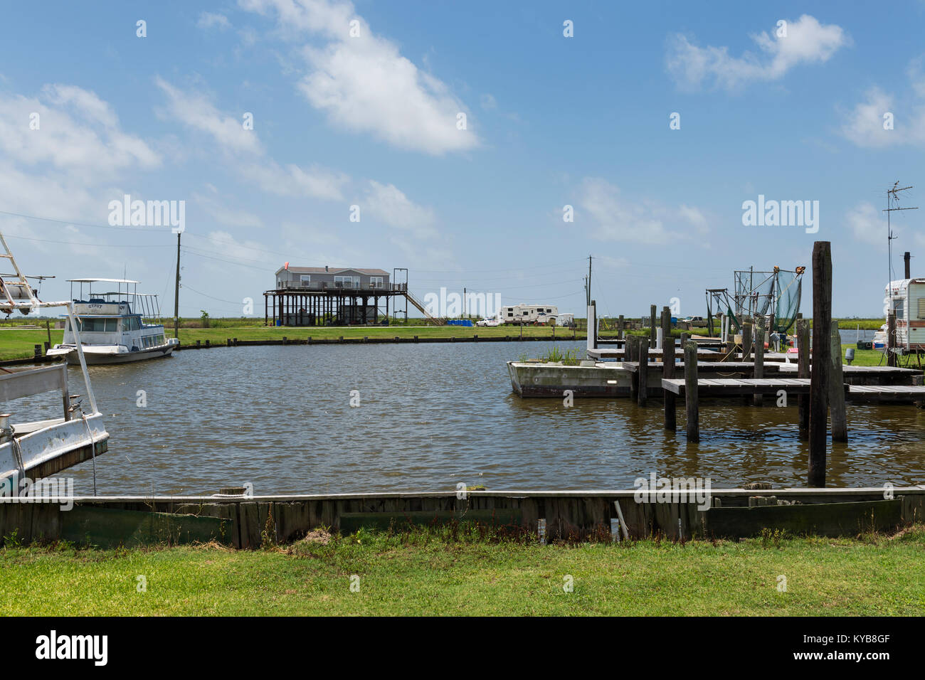 Lake Charles, Louisiana June 15, 2014 View of a harbor in the banks