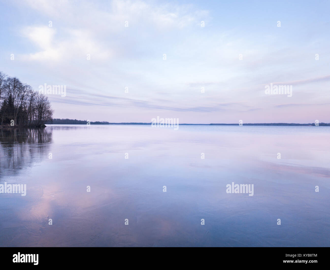 Aerial view beautiful frozen river hi-res stock photography and images ...
