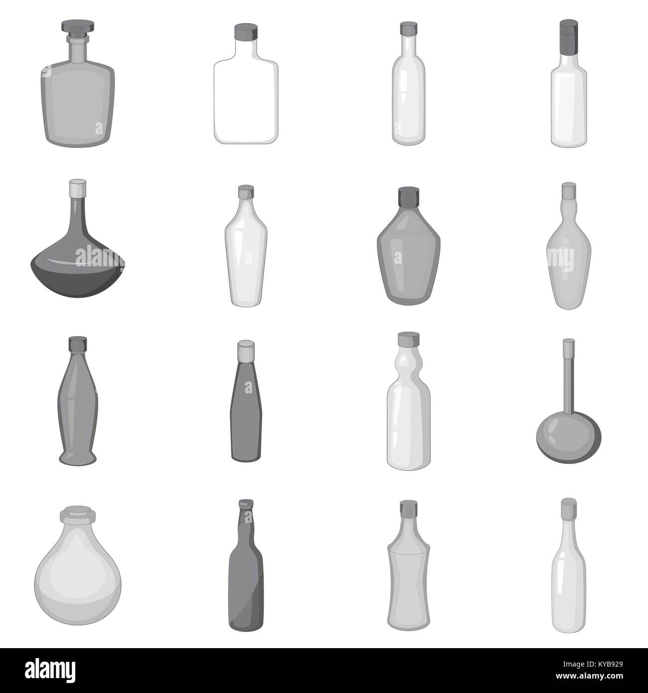 Set round plastic bottles hi-res stock photography and images - Alamy