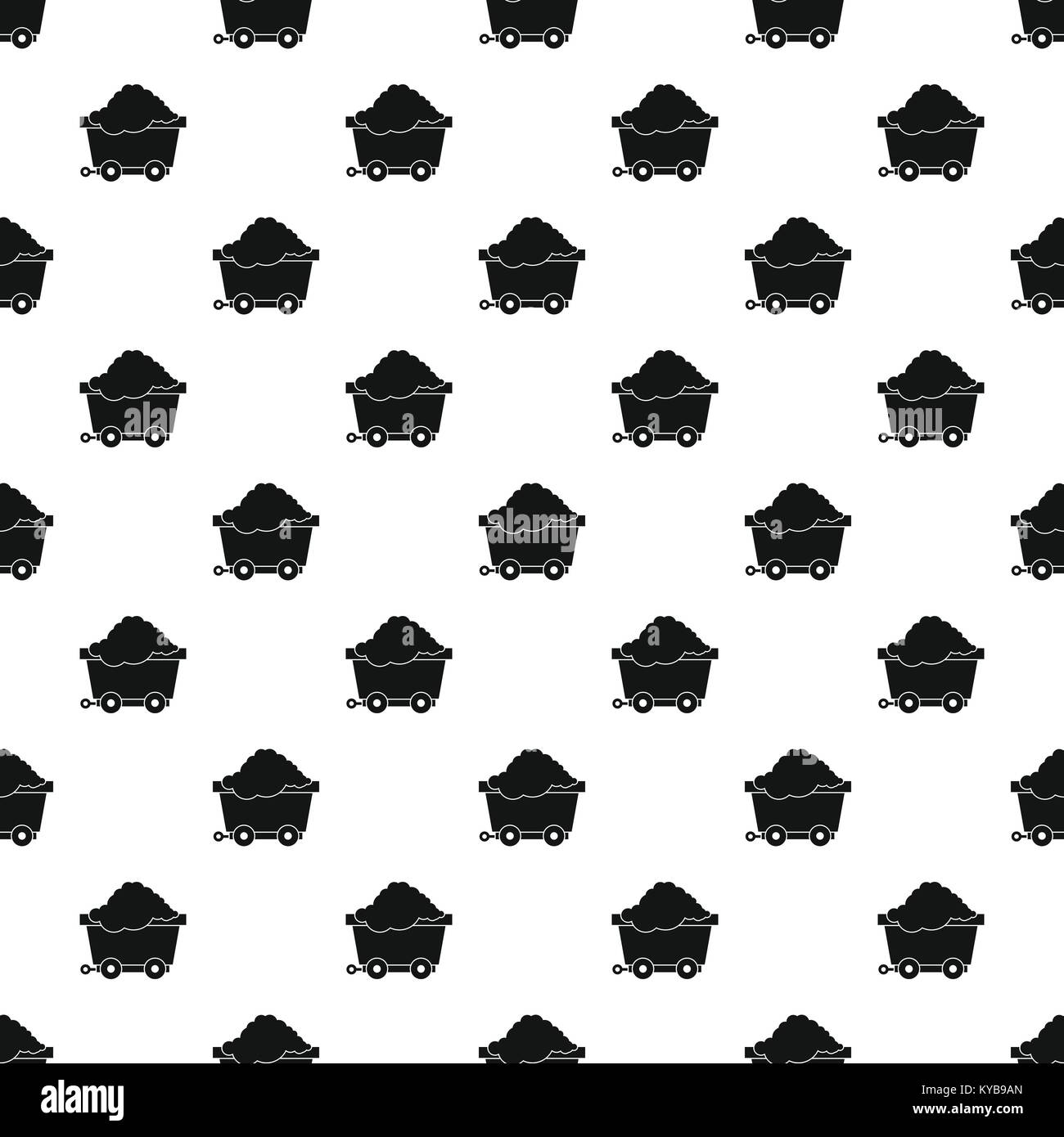 Cart on wheels with coal pattern vector Stock Vector Image & Art - Alamy