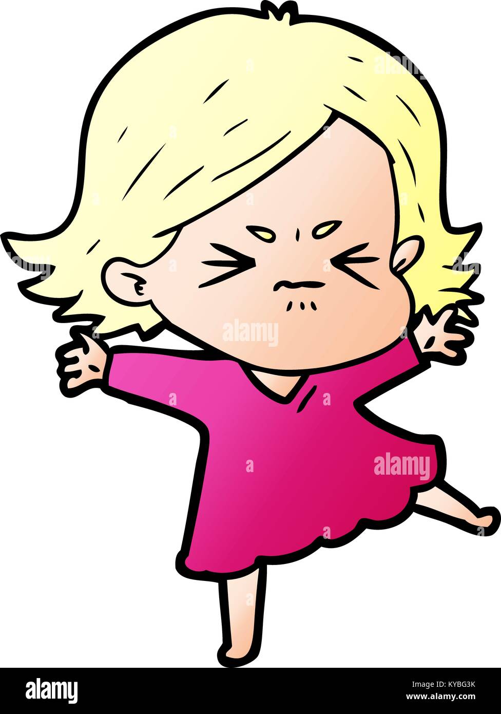 Cartoon Woman Angry High Resolution Stock Photography and Images - Alamy