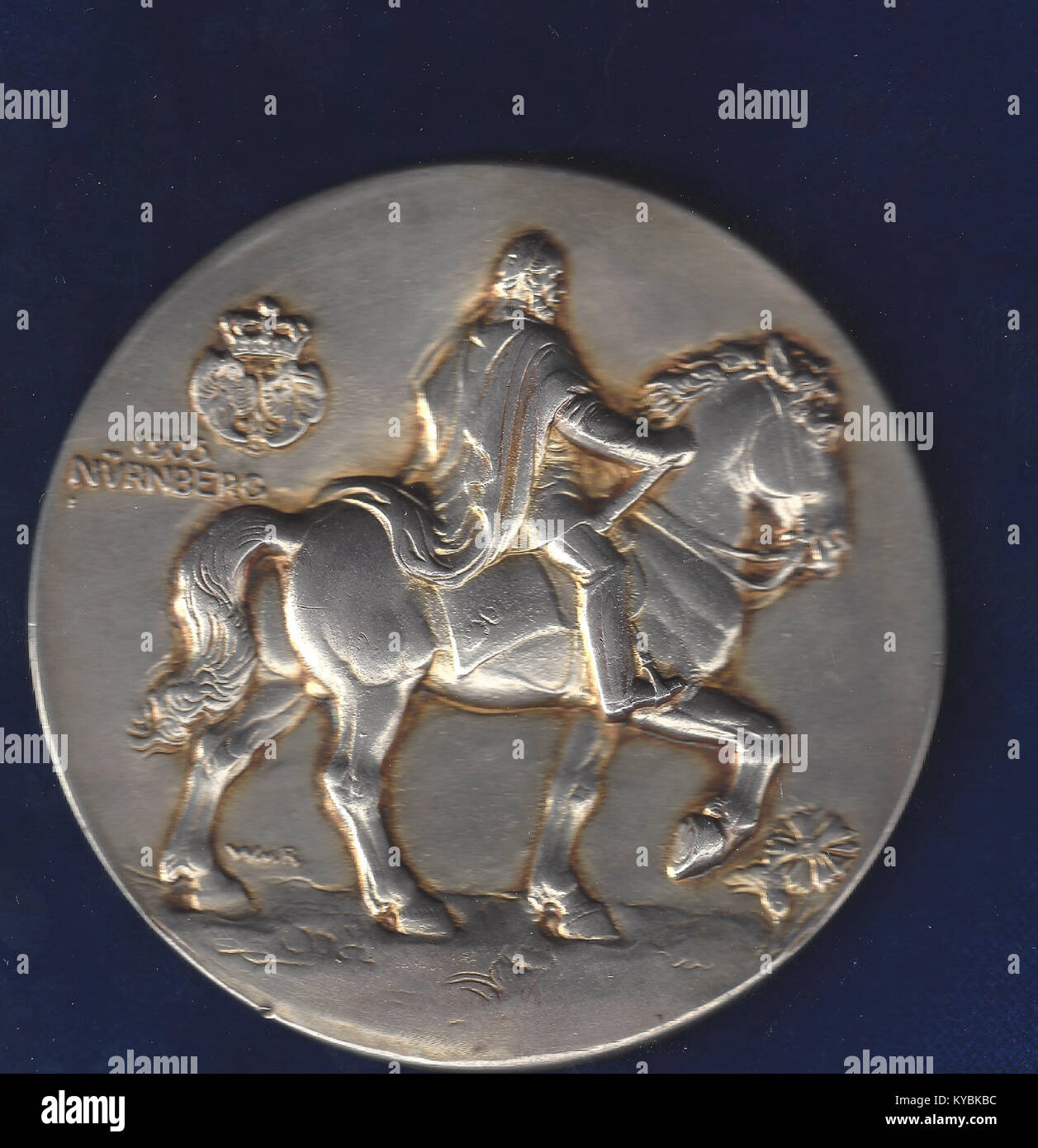 Nürnberg Art Nouveau Silver Medal 1906 by Ruemann, reverse Stock Photo ...