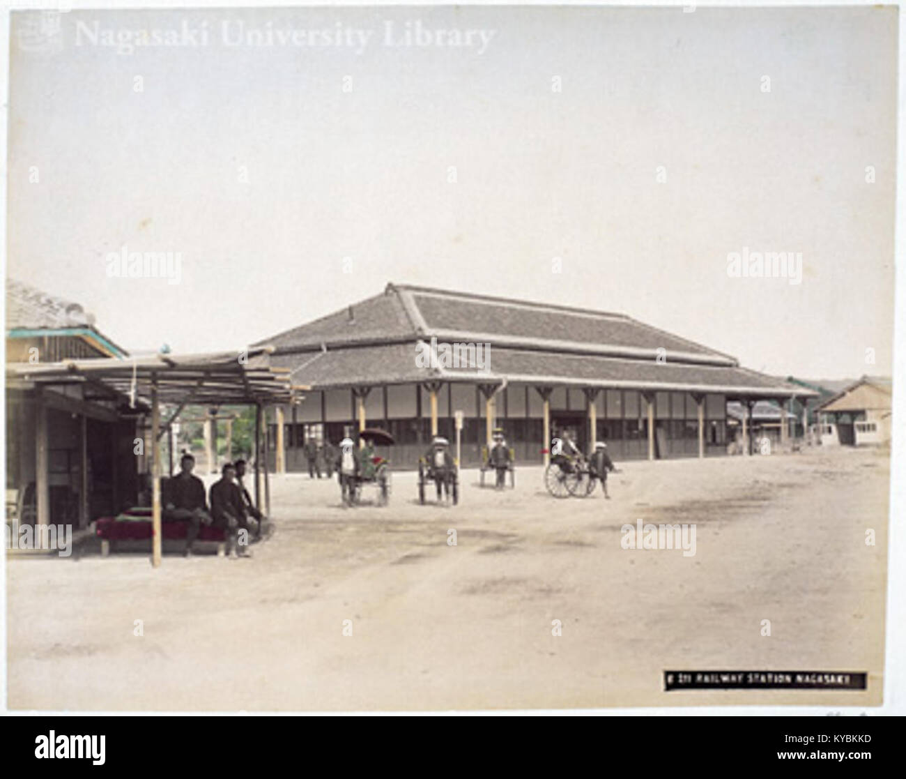 Nagasaki Station (presently Urakami Station) Stock Photo