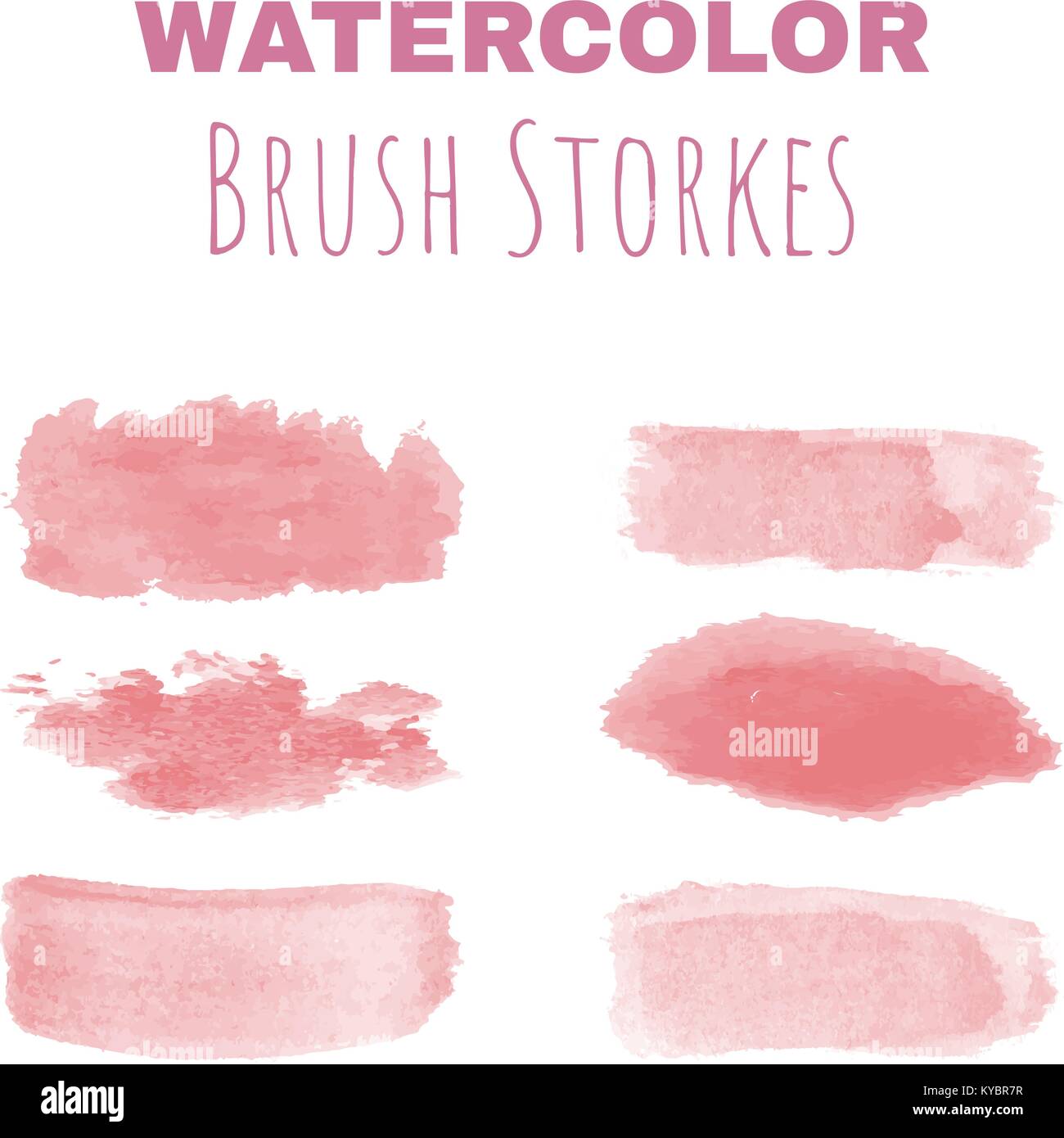 Six vector watercolor brush strokes Stock Vector Image & Art - Alamy